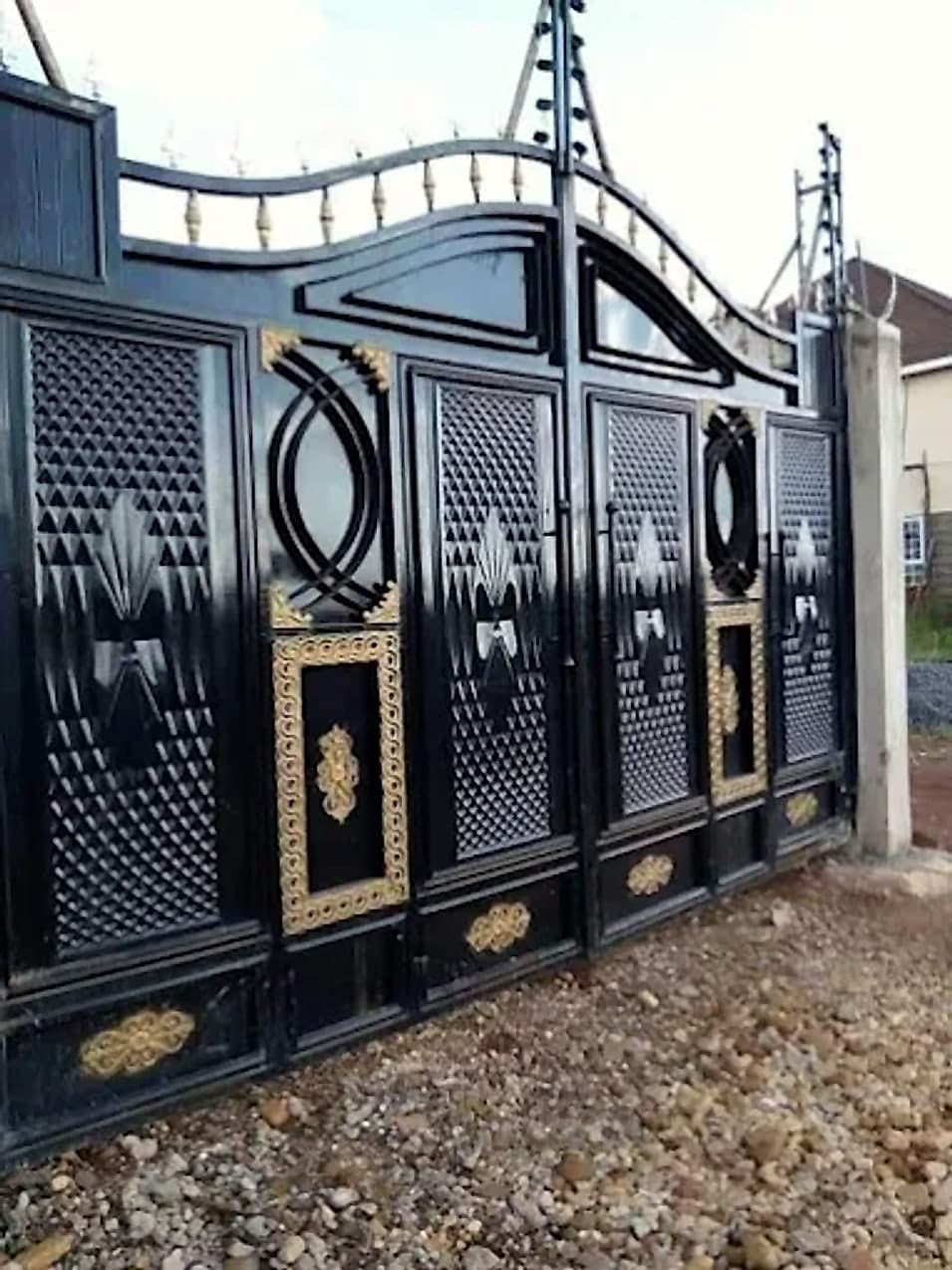 Black & Gold Panel Compound Gate