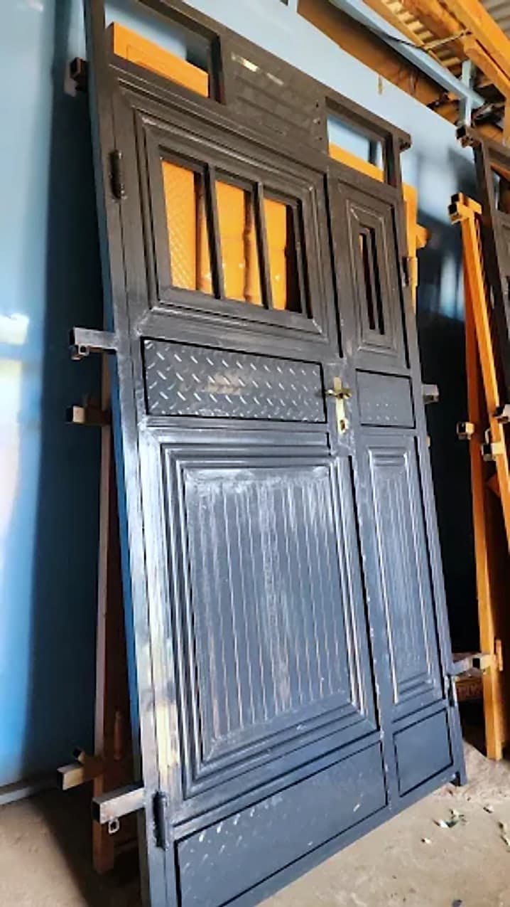 Charcoal Panel Door in the Workshop