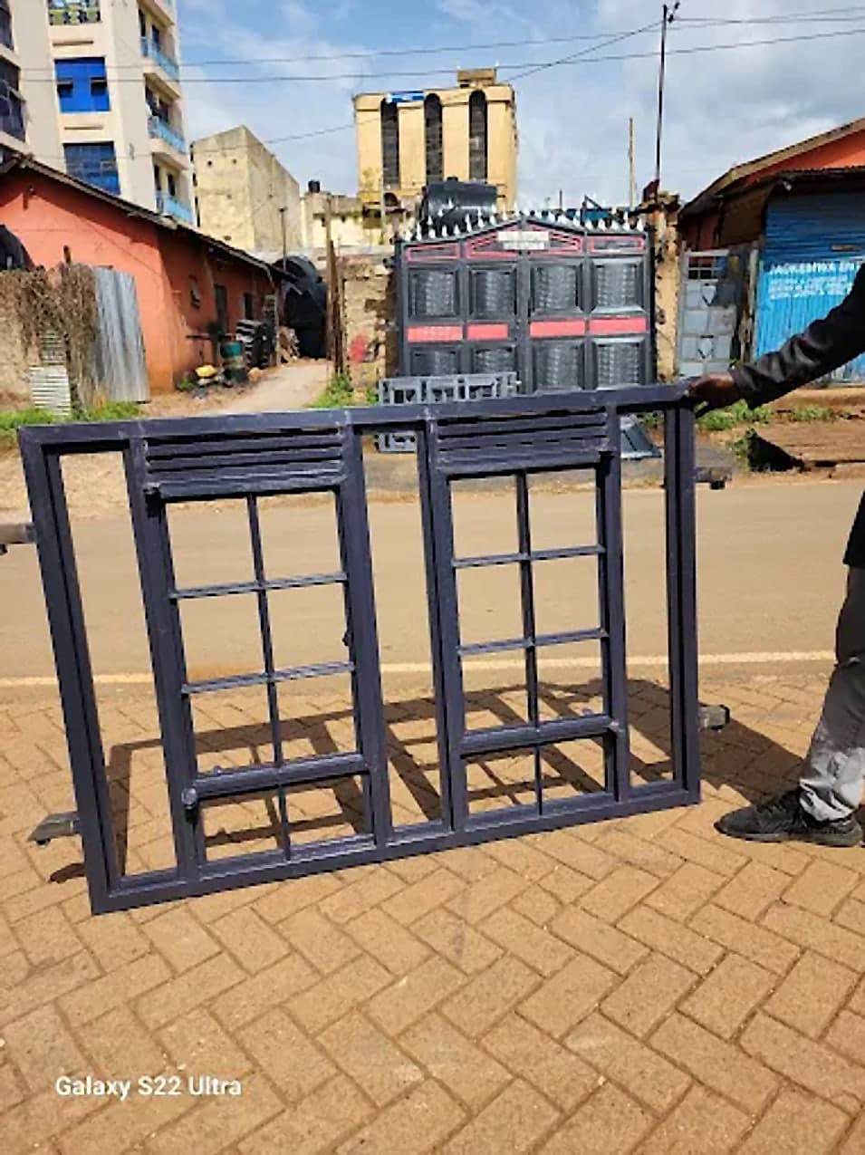 Charcoal Window Frames Ready for Fitting