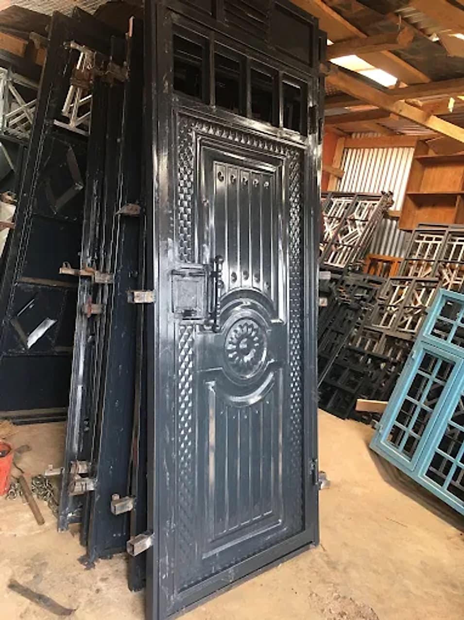 Embossed Security Door, Open