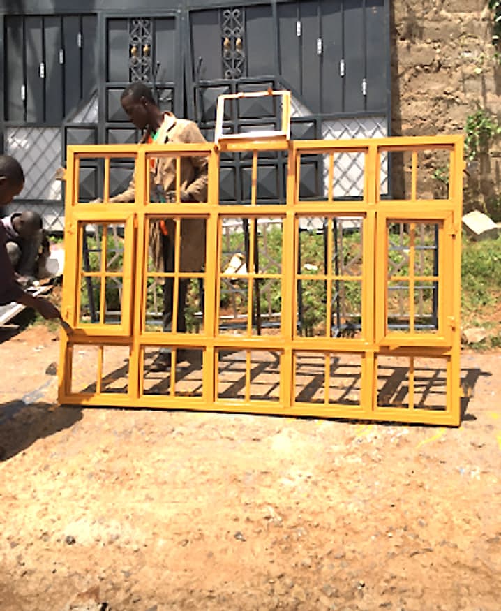 Orange Casement Window Frame