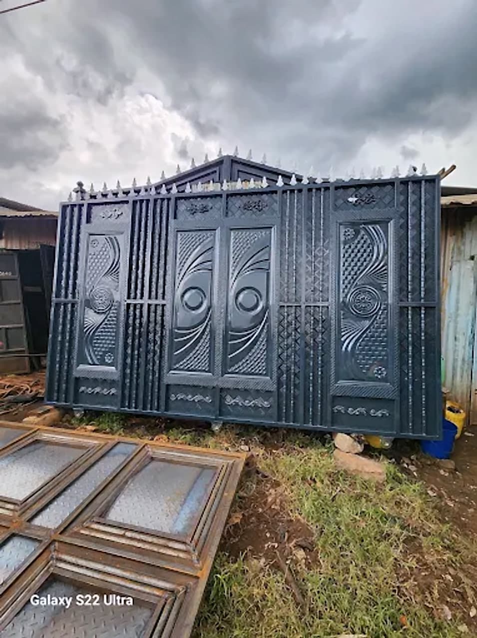 Silver Ornate Compound Gate