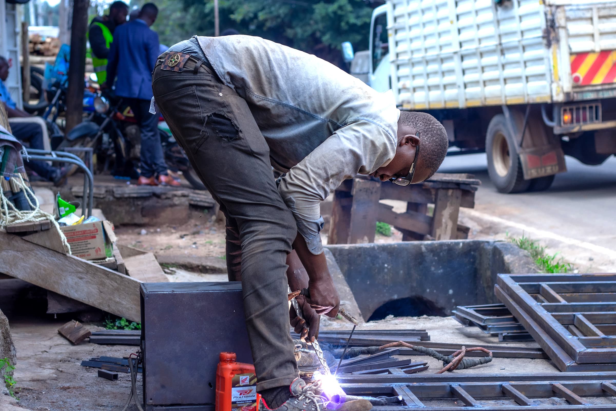Sparks at the Weld Line