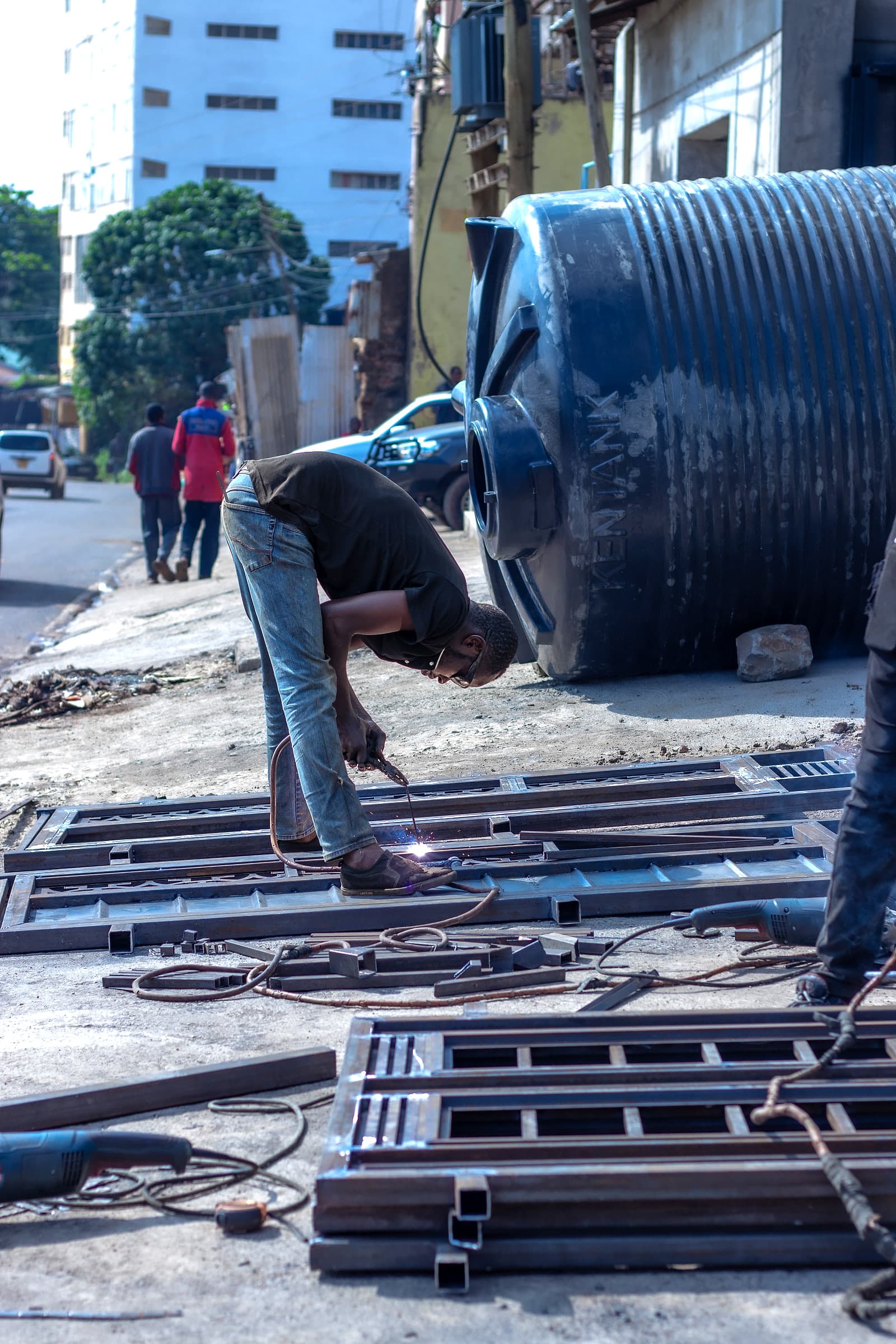 Welding Beside the Workshop